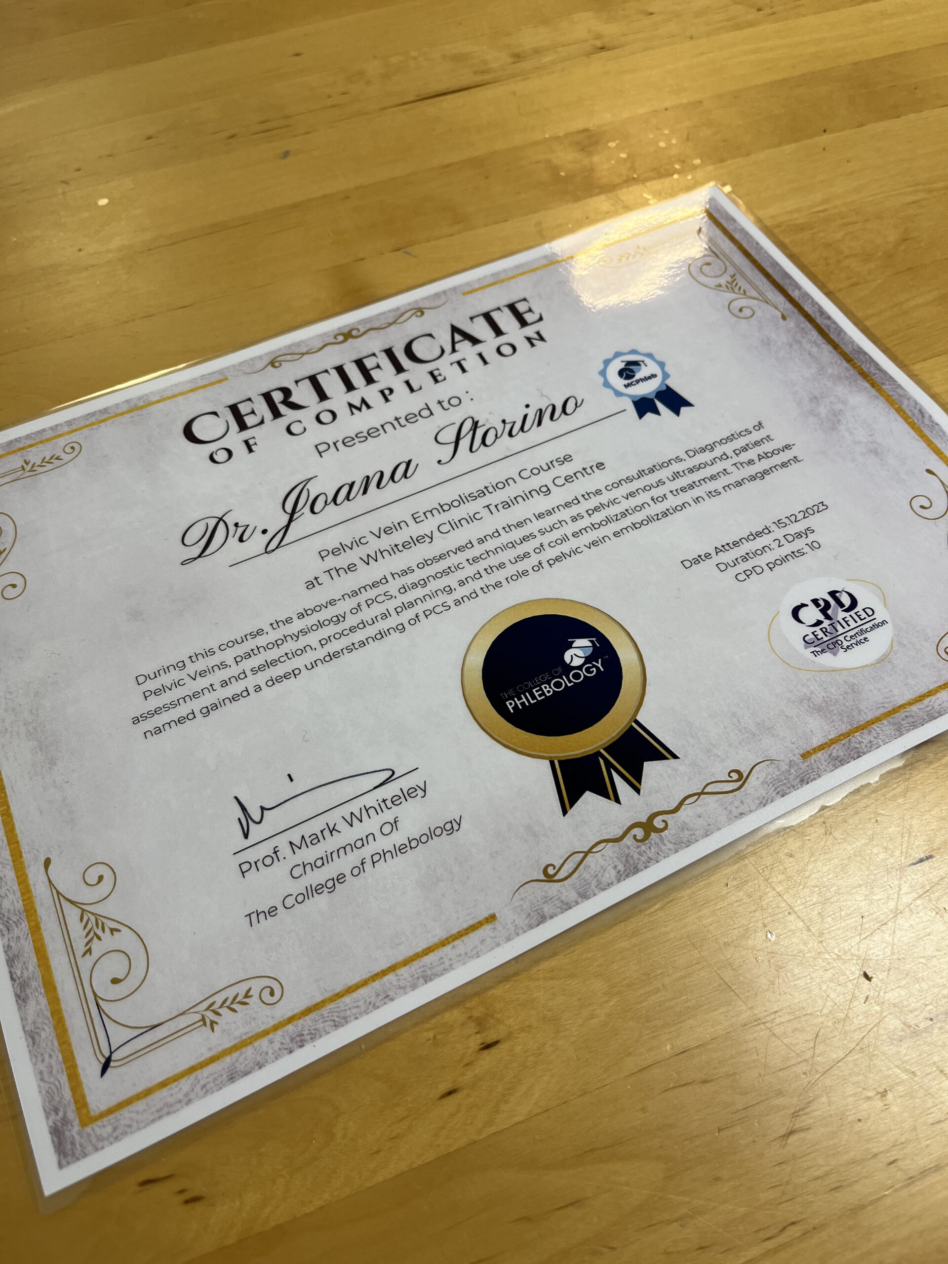 Certificação complementar