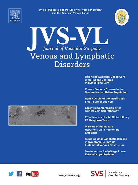 Capa do Journal of Vascular Surgery: Venous and Lymphatic Disorders
